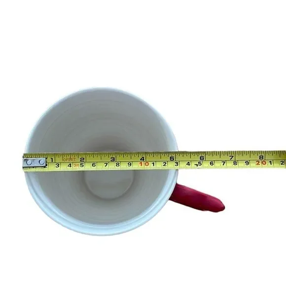 Anthropologie Cat & Cherry Blossom Flower Large Oversized Mug - Set Of 2 - Picture 6 of 7